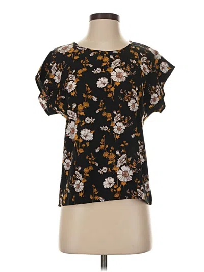 Pre-owned Shein Short Sleeve Blouse In Black