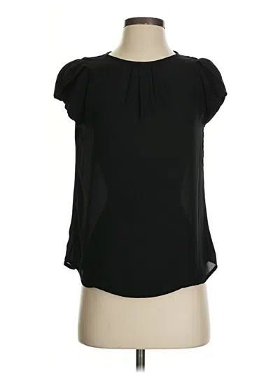 Pre-owned Shein Short Sleeve Blouse In Black