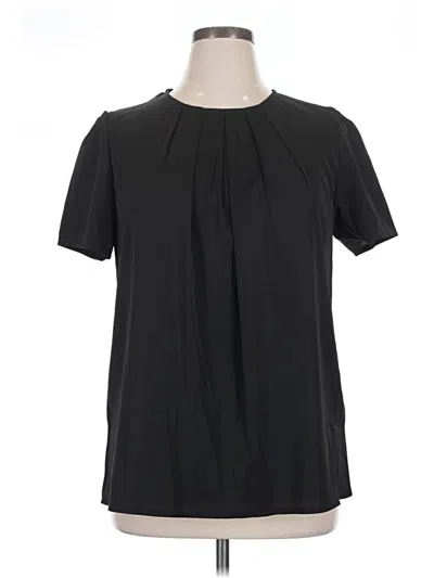 Pre-owned Shein Short Sleeve Blouse In Black