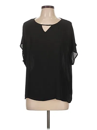 Pre-owned Shein Short Sleeve Blouse In Black
