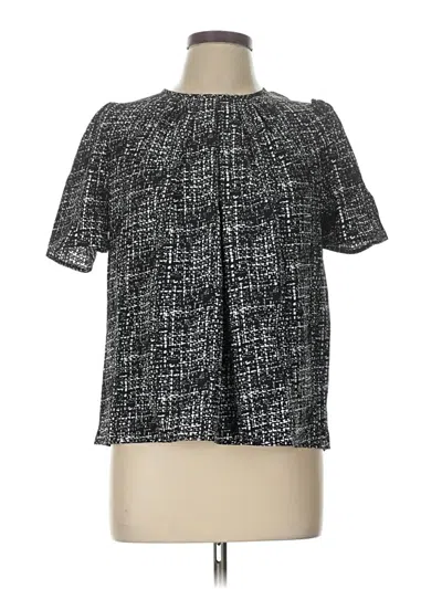 Pre-owned Shein Short Sleeve Blouse In Black