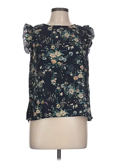 Pre-owned Shein Short Sleeve Blouse In Black