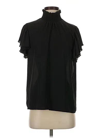 Pre-owned Shein Short Sleeve Blouse In Black