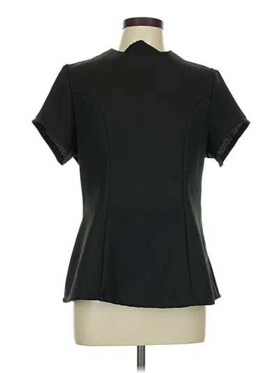 Pre-owned Shein Short Sleeve Blouse In Black