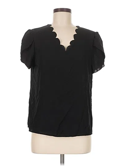 Pre-owned Shein Short Sleeve Blouse In Black