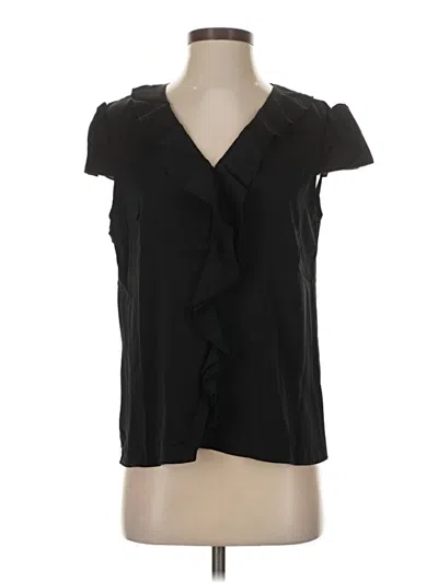 Pre-owned Shein Short Sleeve Blouse In Black