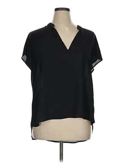 Pre-owned Shein Short Sleeve Blouse In Black
