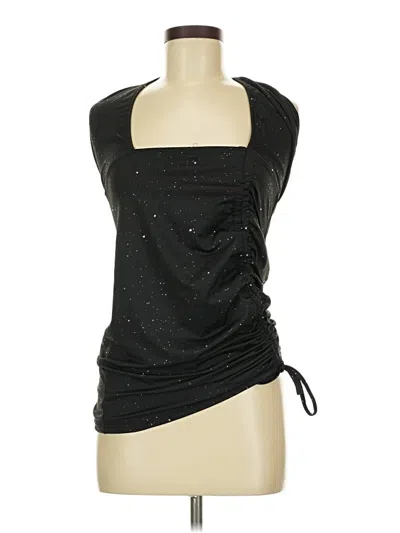 Pre-owned Shein Short Sleeve Blouse In Black
