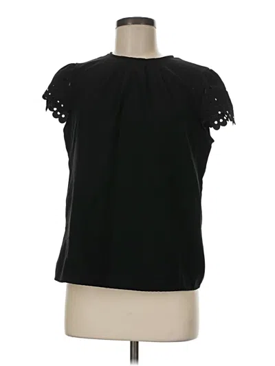 Pre-owned Shein Short Sleeve Blouse In Black