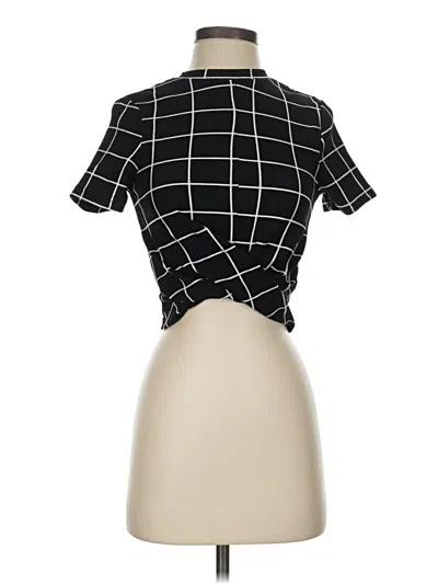 Pre-owned Shein Short Sleeve Blouse In Black