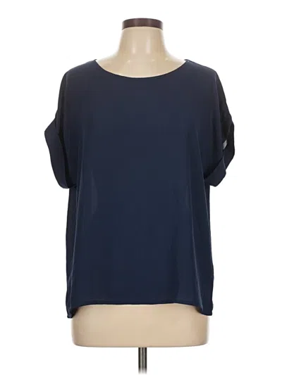 Pre-owned Shein Short Sleeve Blouse In Blue