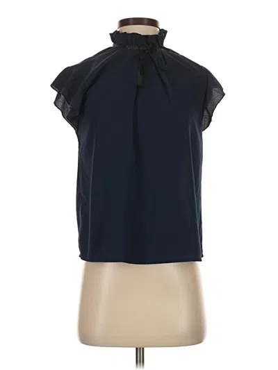 Pre-owned Shein Short Sleeve Blouse In Blue