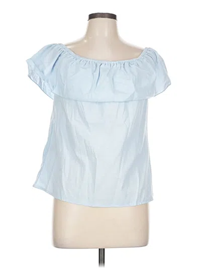 Pre-owned Shein Short Sleeve Blouse In Blue