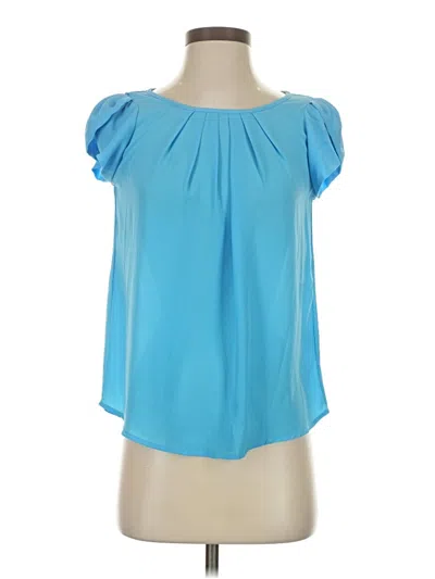 Pre-owned Shein Short Sleeve Blouse In Blue