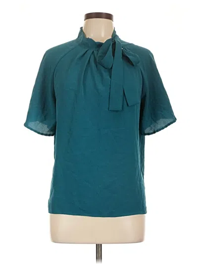Pre-owned Shein Short Sleeve Blouse In Blue