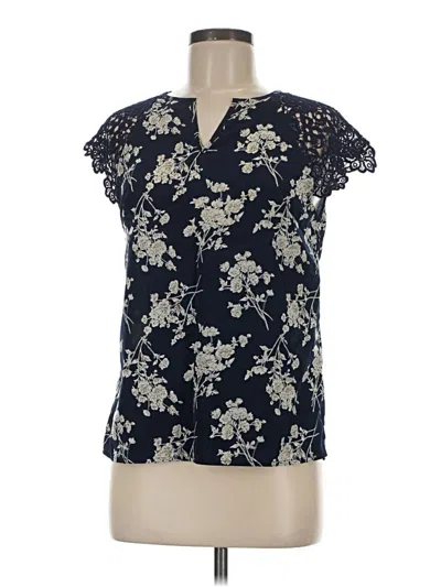 Pre-owned Shein Short Sleeve Blouse In Blue