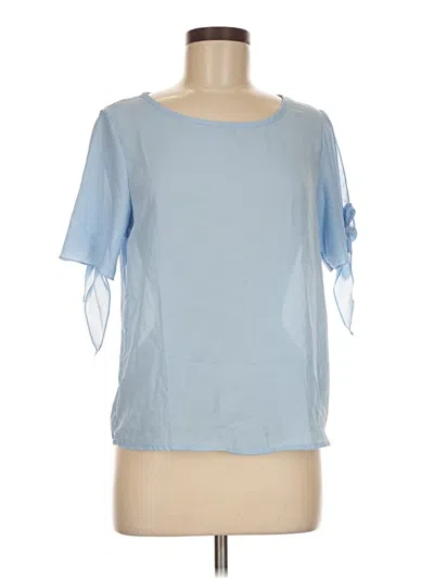 Pre-owned Shein Short Sleeve Blouse In Blue