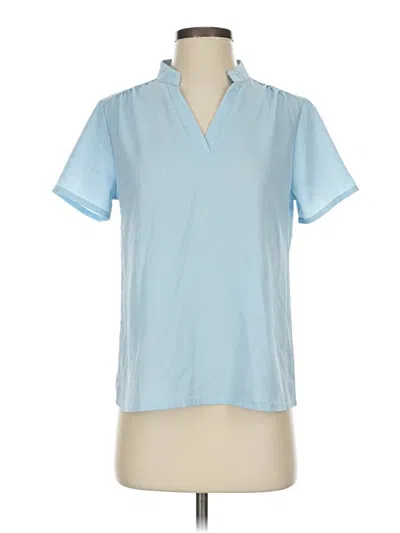 Pre-owned Shein Short Sleeve Blouse In Blue