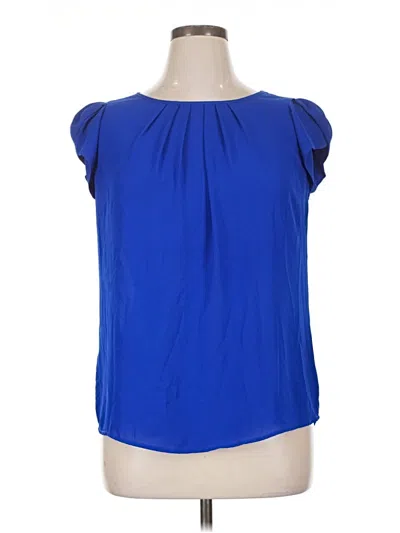 Pre-owned Shein Short Sleeve Blouse In Blue