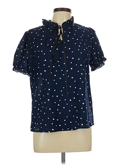 Pre-owned Shein Short Sleeve Blouse In Blue