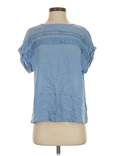 Pre-owned Shein Short Sleeve Blouse In Blue