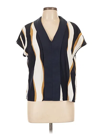Pre-owned Shein Short Sleeve Blouse In Blue