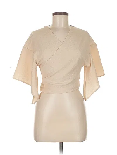 Pre-owned Shein Short Sleeve Blouse In Brown