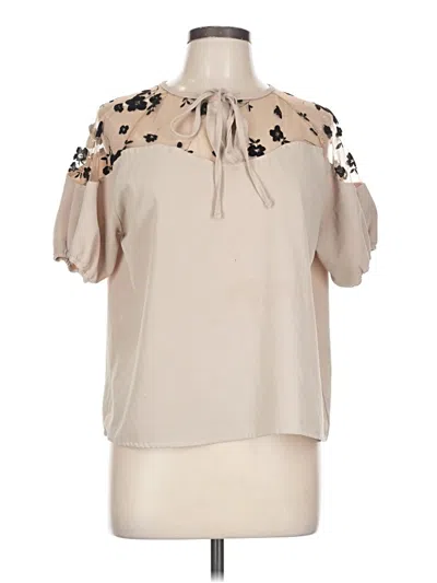 Pre-owned Shein Short Sleeve Blouse In Brown