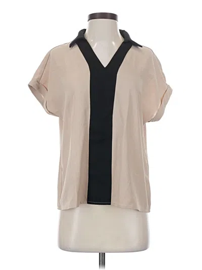 Pre-owned Shein Short Sleeve Blouse In Brown
