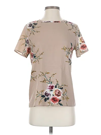Pre-owned Shein Short Sleeve Blouse In Brown