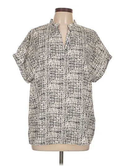 Pre-owned Shein Short Sleeve Blouse In Gray