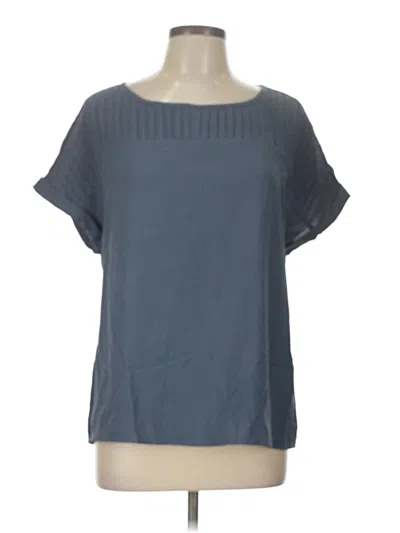 Pre-owned Shein Short Sleeve Blouse In Gray
