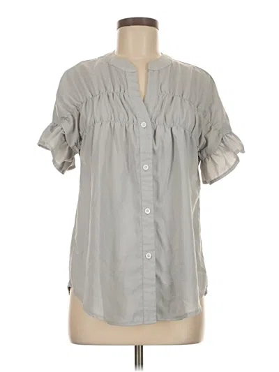 Pre-owned Shein Short Sleeve Blouse In Gray