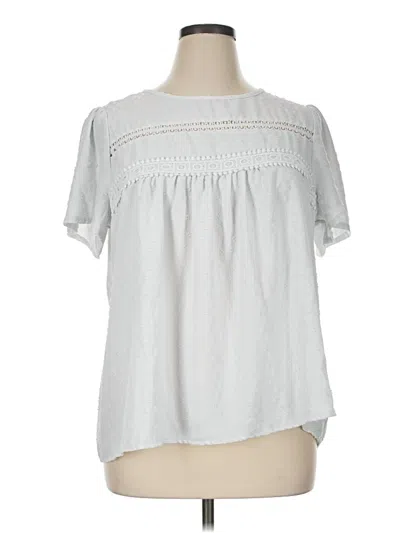 Pre-owned Shein Short Sleeve Blouse In Gray