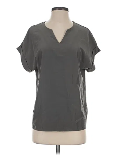 Pre-owned Shein Short Sleeve Blouse In Gray