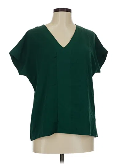 Pre-owned Shein Short Sleeve Blouse In Green