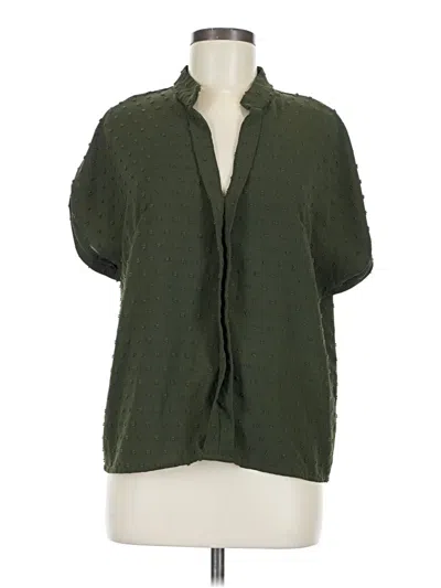 Pre-owned Shein Short Sleeve Blouse In Green