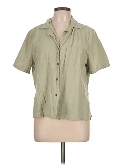 Pre-owned Shein Short Sleeve Blouse In Green