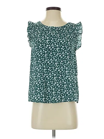 Pre-owned Shein Short Sleeve Blouse In Green
