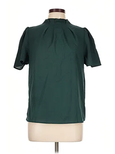 Pre-owned Shein Short Sleeve Blouse In Green