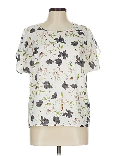 Pre-owned Shein Short Sleeve Blouse In Ivory