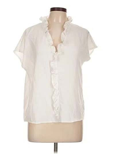 Pre-owned Shein Short Sleeve Blouse In Ivory