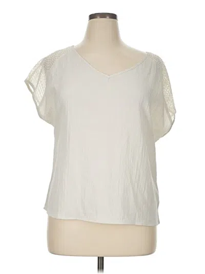 Pre-owned Shein Short Sleeve Blouse In Ivory