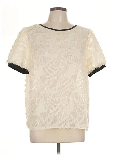 Pre-owned Shein Short Sleeve Blouse In Ivory