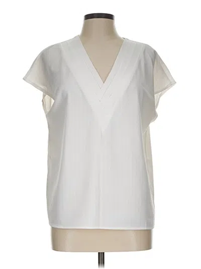 Pre-owned Shein Short Sleeve Blouse In Ivory