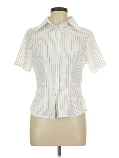 Pre-owned Shein Short Sleeve Blouse In Ivory