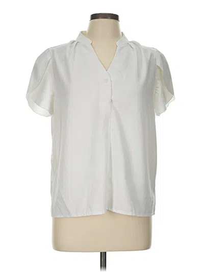 Pre-owned Shein Short Sleeve Blouse In Ivory