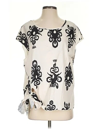 Pre-owned Shein Short Sleeve Blouse In Ivory