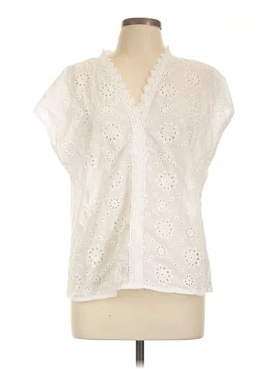 Pre-owned Shein Short Sleeve Blouse In Ivory