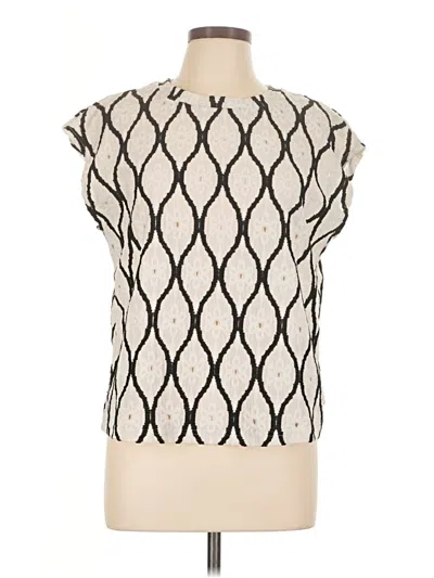 Pre-owned Shein Short Sleeve Blouse In Ivory